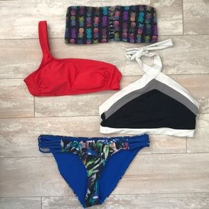 Lot of 3 Bikini Tops and 1 Bottom!